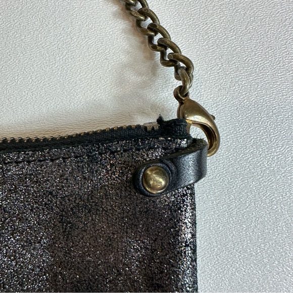 Rue De Bretagne Made In Paris Soft Metallic Chain Strap Pouch Bag Crossbody - Picture 8 of 16